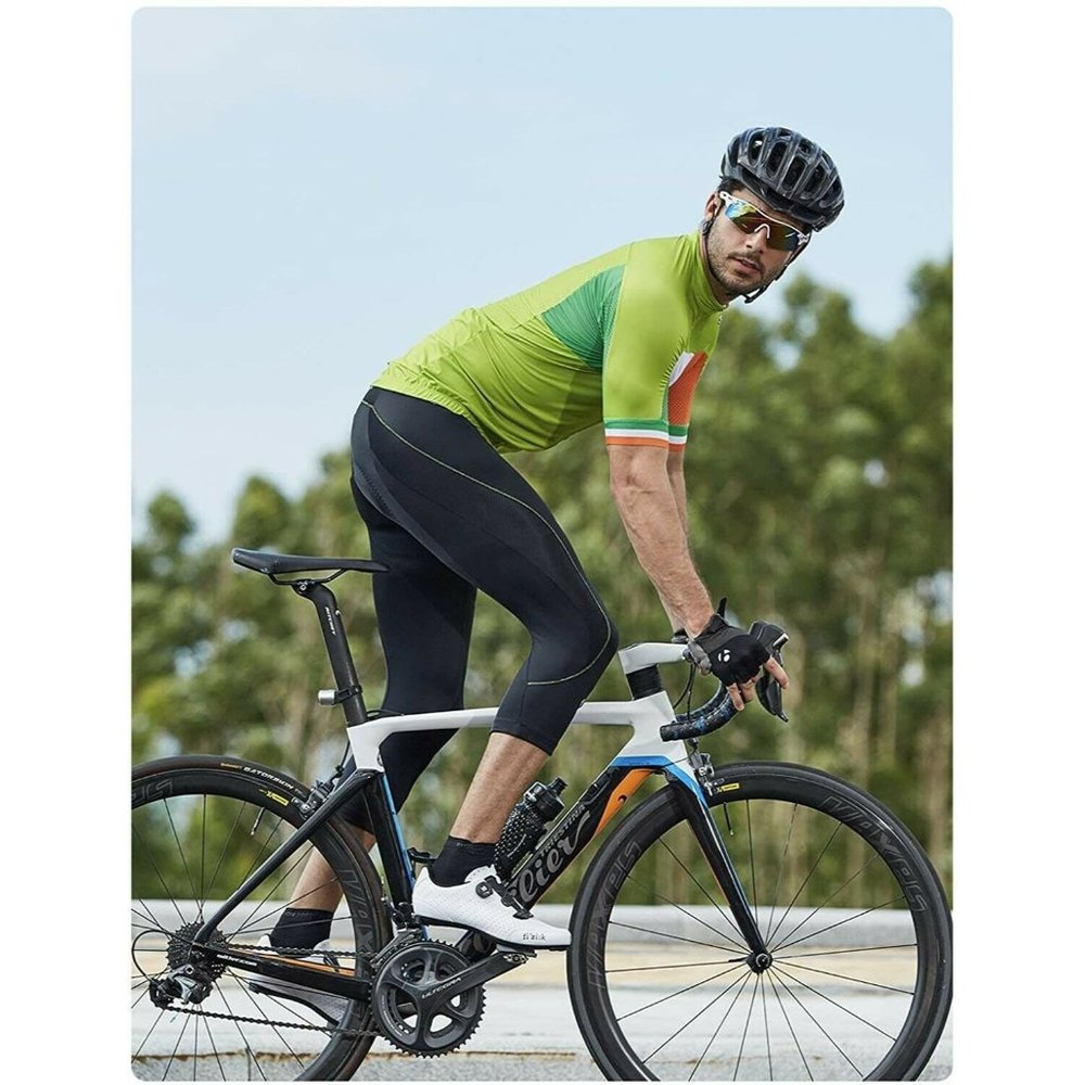 RION Men's Cycling Shorts Bike Padded Capri Tights